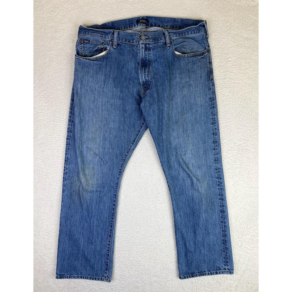 Polo Ralph Lauren Jeans Mens 38x30 Blue Med Wash Relaxed Straight Denim Pants